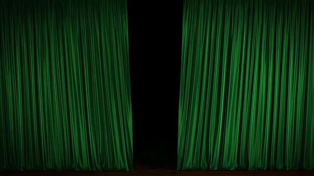绿色窗帘打开4K分辨率