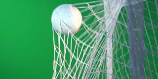 目标!足球-得分足球进球网-超级慢动作色度键绿幕