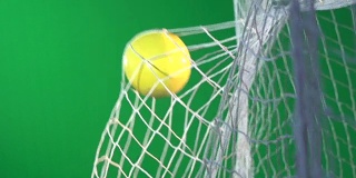 足球进球网，足球-超级慢动作-色度键绿幕
