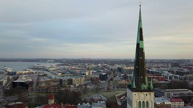 塔林市鸟瞰图，爱沙尼亚