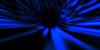Space tunnel wormhole time travel, through clouds and millions of stars. Blue tone