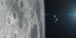 空间的研究。卫星绕月球运行