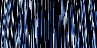 抽象的蓝色雨，无缝循环的3d动画在黑色的背景。