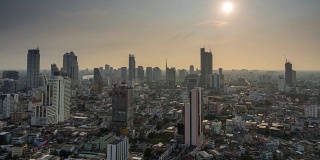 日落时分的4K曼谷市景