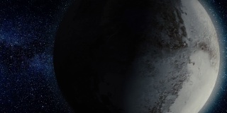 行星冥王星。美丽的3d动画冥王星行星旋转与阿尔法通道。冥王星的动画