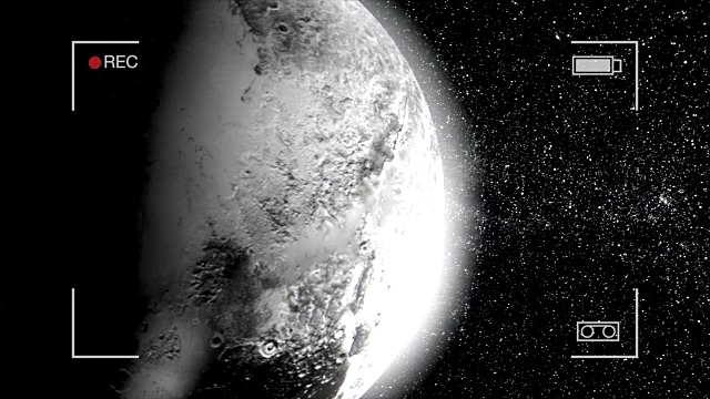 行星冥王星。美丽的3d动画冥王星行星旋转与阿尔法通道。冥王星的动画