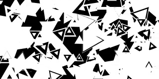 动画的各种形状的三角形在黑白环。最适合视频编辑中的过渡。包括阿尔法通道。