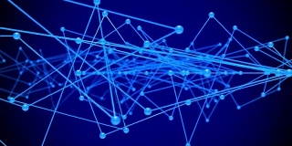 概念网络上的蓝色背景。三维渲染