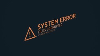 系统错误信息，计算机故障，黑客攻击，安全漏洞视频素材模板下载