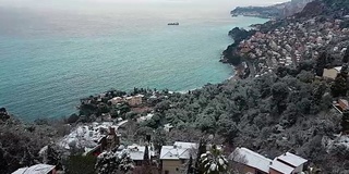 法国里维埃拉雪景全景