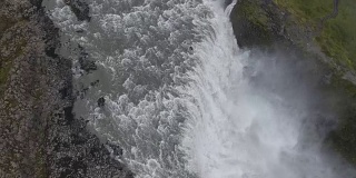 无人机上的Dettifoss瀑布(冰岛)