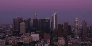 洛杉矶，黄昏时洛杉矶的航拍。