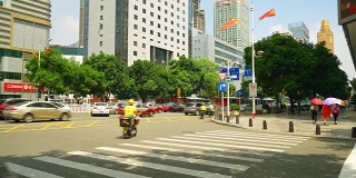 晴天深圳城市交通街道全景4k中国