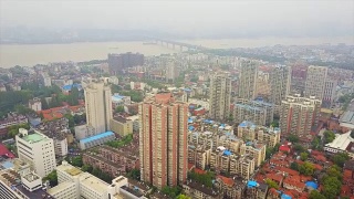 白天武汉城市全景鸟瞰图4k中国视频素材模板下载
