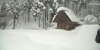 淘金:白川村白雪下的日本小木屋