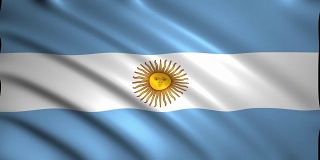 3D渲染国旗的阿根廷
