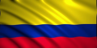3D渲染国旗的哥伦比亚