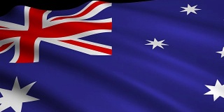 3D渲染澳大利亚国旗