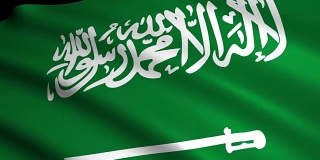 沙特阿拉伯的3D渲染国旗