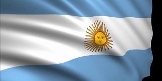 3D渲染国旗的阿根廷