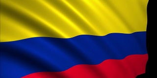 3D渲染国旗的哥伦比亚