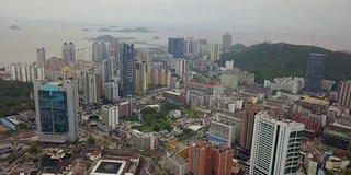 珠海市景海湾航拍全景4k中国