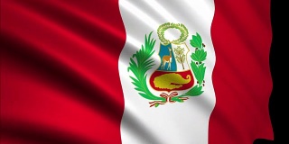3D渲染国旗的秘鲁
