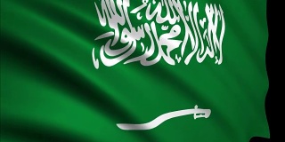 沙特阿拉伯的3D渲染国旗