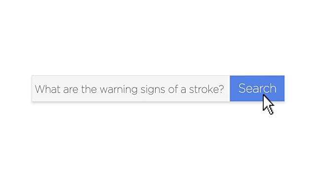 谷歌风格的网页搜索框与中风警告信号问题
