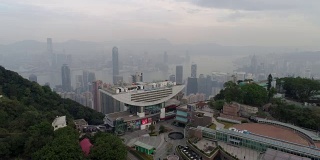 香港城市早晨天空湾空中城市景观全景4k中国
