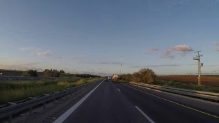行驶在以色列6号高速公路的时间间隔视频素材模板下载