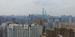 中国上海——2017年7月7日:上海建筑结构鸟瞰图