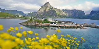 挪威，挪威罗浮敦群岛的日落风景