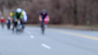 慢动作的公路自行车比赛视频素材模板下载