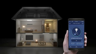 触控物联网移动应用、家居照明节能高效控制、智能家电、物联网。视频素材模板下载