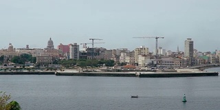 哈瓦那城市景观与El Malecon，古巴