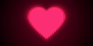 马赛克以简单的心，这是爱和健康的象征，抽象的3D渲染背景