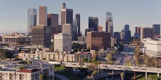 洛杉矶市中心和四层交汇处-航拍