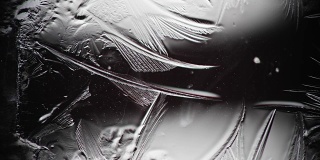 冰冻的叶片将水与图案联系在一起