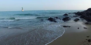 亚洲韩国釜山海云台海滩的早春