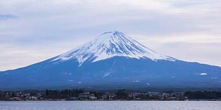 富士山冬季4K时间。富士山,日本