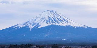 富士山冬季4K时间。富士山,日本