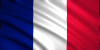 3D渲染国旗的法国
