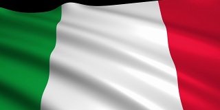 3D渲染意大利国旗