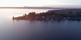 贝尔维尤西雅图鸟瞰图华盛顿湖景观天际线