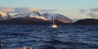 游艇上的挪威国旗