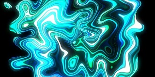 抽象彩色背景与视觉波油污点黑色，3d渲染电脑生成