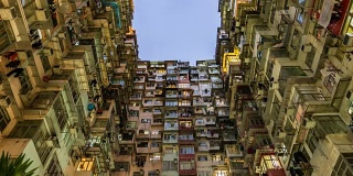 4K时光流逝观香港益昌大厦旧楼