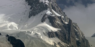 勃朗峰冰川特写。法国夏蒙尼