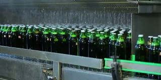 啤酒或苏打饮料工厂。生产自动化输送机。